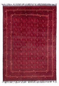 Tapis afghan - Boukhara - 281 x 193 cm - rouge