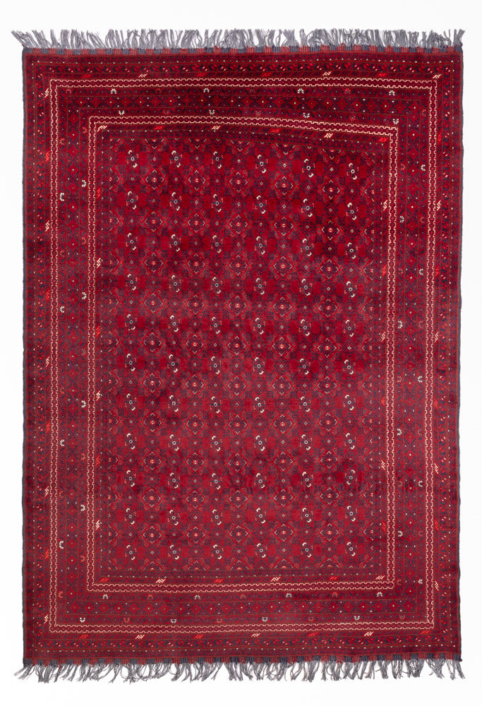Tapis afghan - Boukhara - 281 x 193 cm - rouge