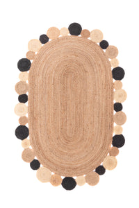 Tapis en jute - 200 x 140 cm - naturel