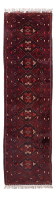 Tapis de couloir Tapis afghan - 293 x 78 cm - rouge