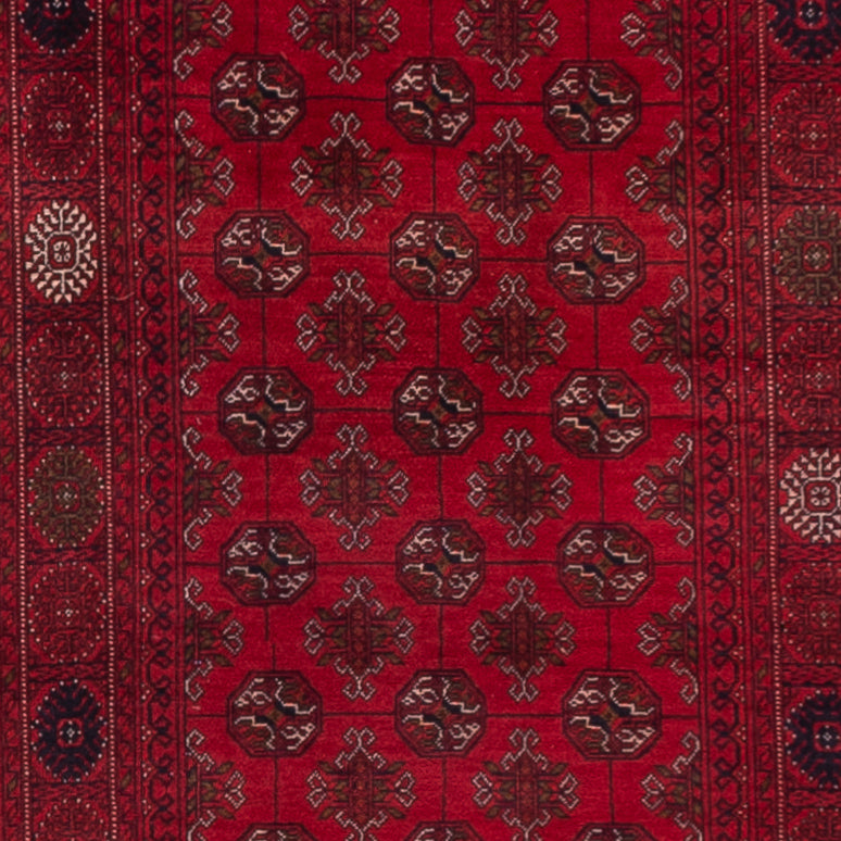 Tapis de couloir Tapis afghan - Boukhara - 296 x 78 cm - rouge