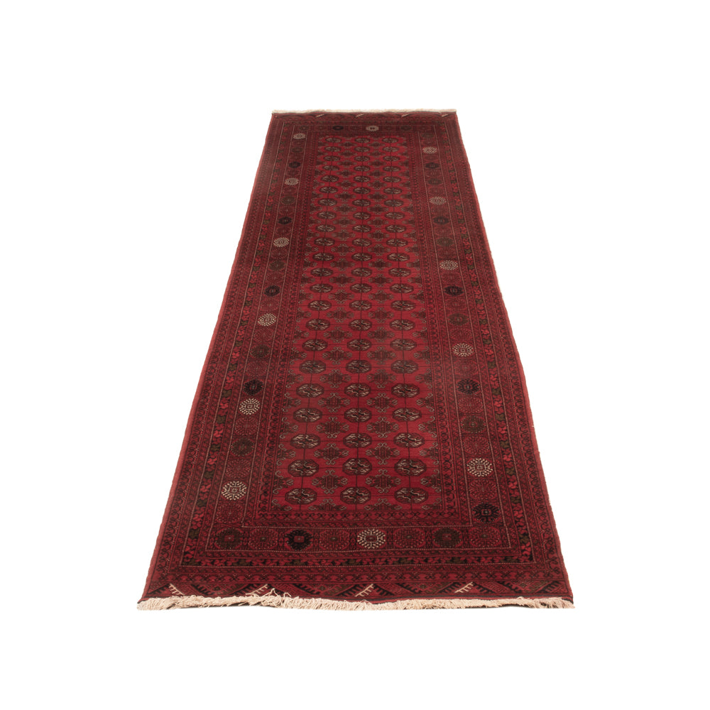 Tapis de couloir Tapis afghan - Boukhara - 296 x 78 cm - rouge
