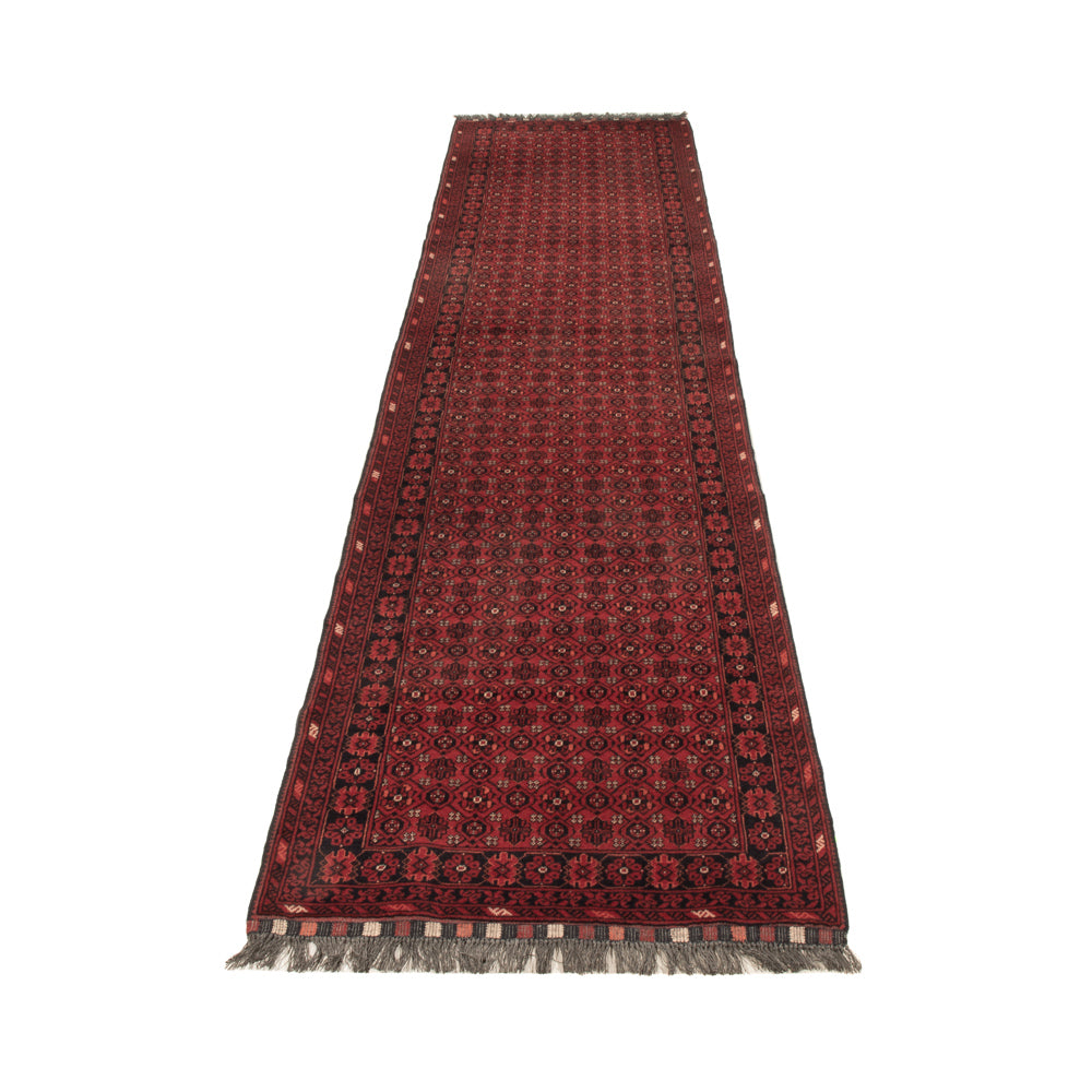 Tapis de couloir Tapis afghan - Boukhara - 332 x 76 cm - rouge