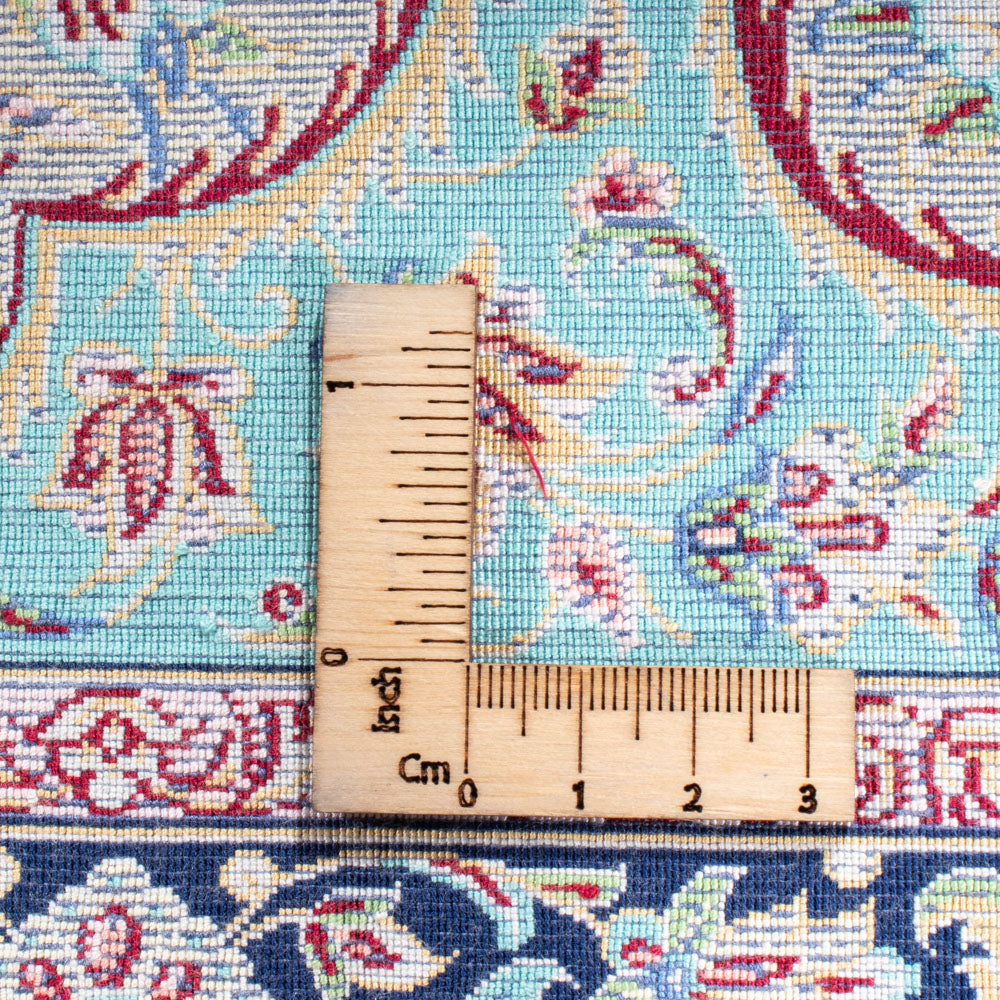 Tapis persan - Ghom - 300 x 200 cm - bleu