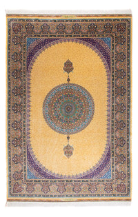 Tapis persan - Ghom - 300 x 200 cm - or