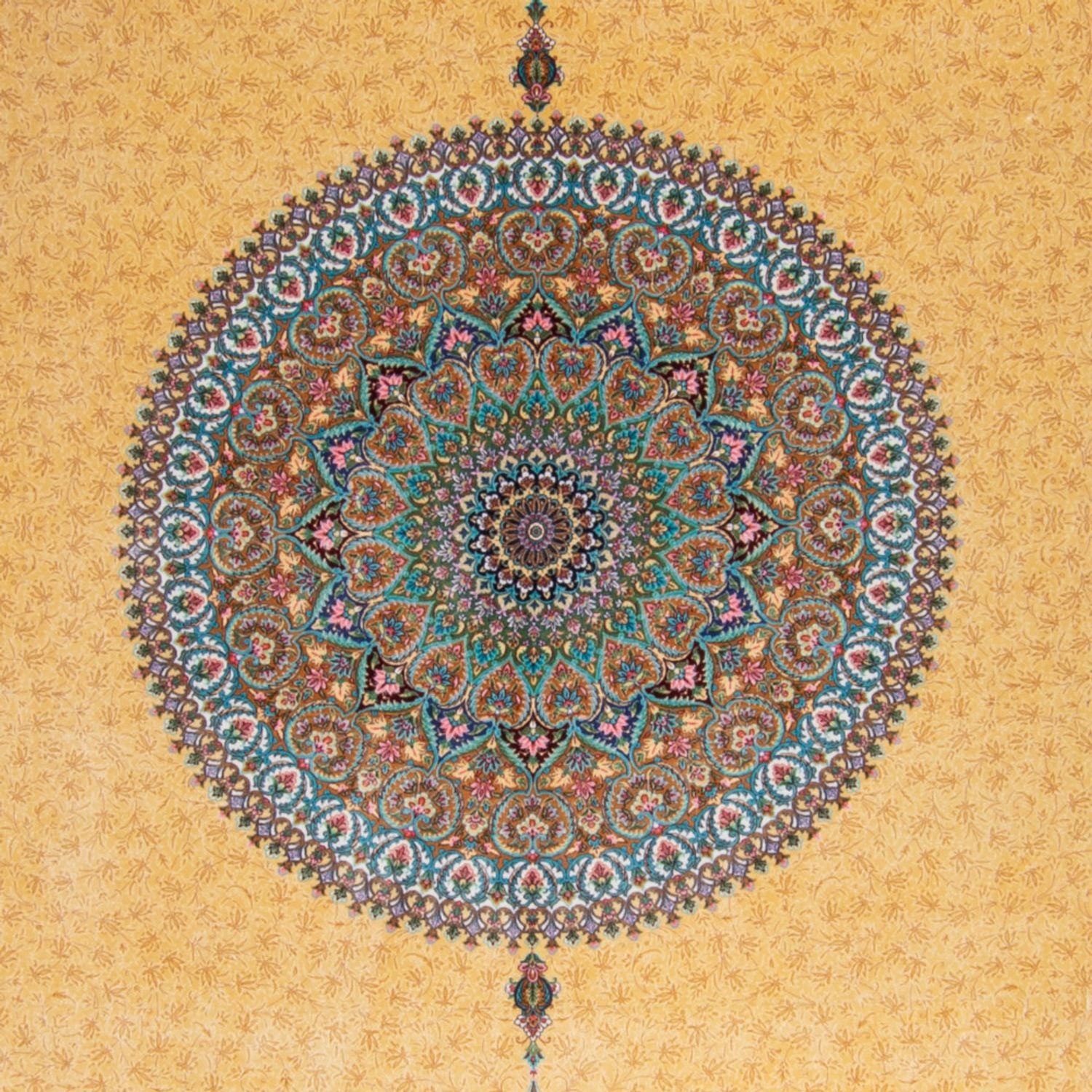 Tapis persan - Ghom - 300 x 200 cm - or