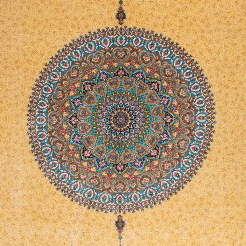 Tapis persan - Ghom - 300 x 200 cm - or