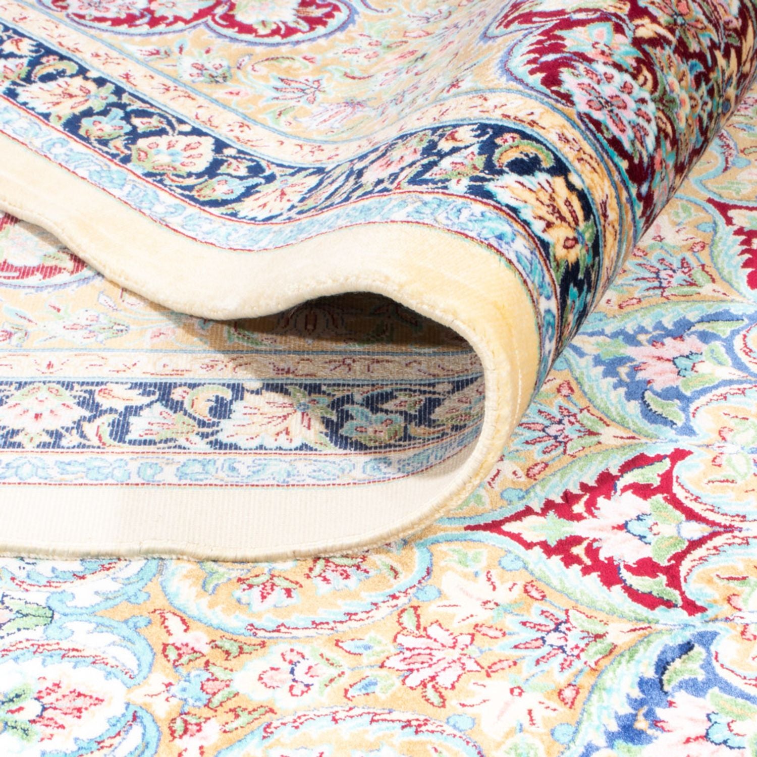 Tapis persan - Ghom - 300 x 200 cm - or