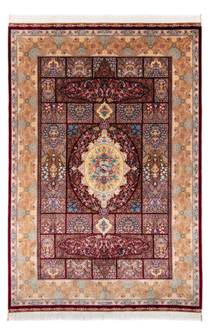 Tapis persan - Ghom - 300 x 200 cm - rouge