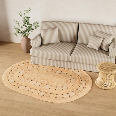 Tapis en jute - 200 x 140 cm - naturel
