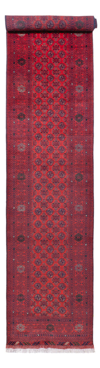 Tapis de couloir Tapis afghan - Boukhara - 479 x 89 cm - rouge