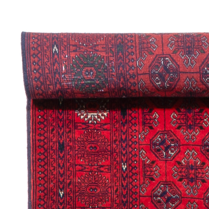 Tapis de couloir Tapis afghan - Boukhara - 479 x 89 cm - rouge
