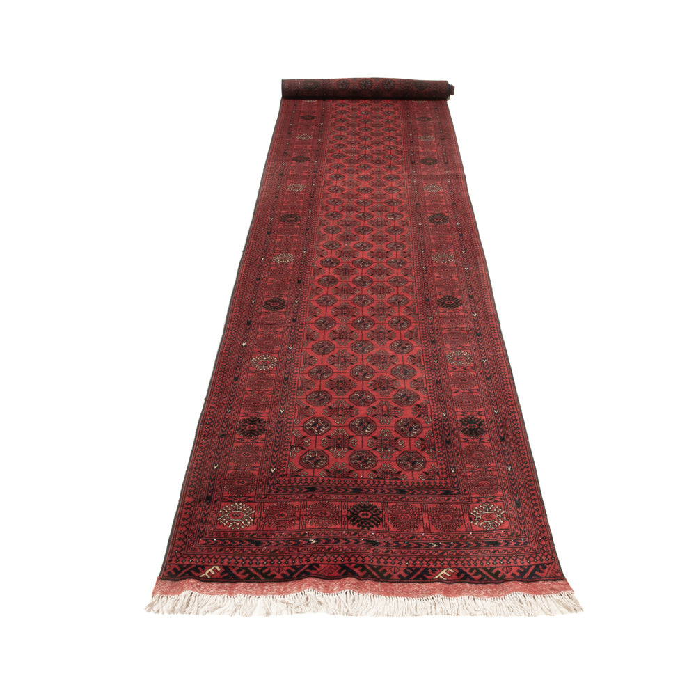 Tapis de couloir Tapis afghan - Boukhara - 479 x 89 cm - rouge