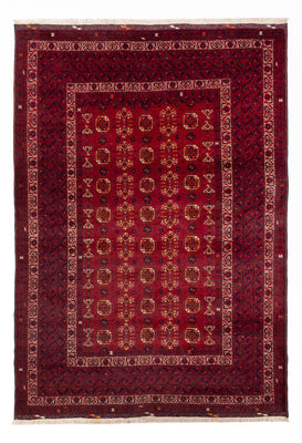 Tapis afghan - Boukhara - 284 x 194 cm - rouge