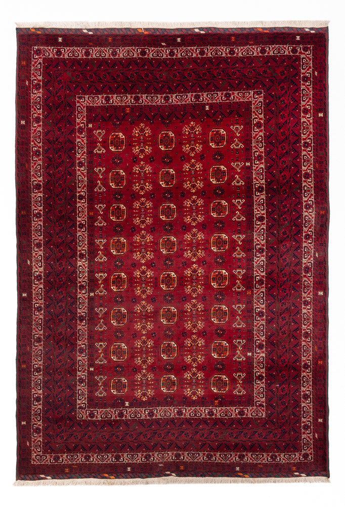 Tapis afghan - Boukhara - 284 x 194 cm - rouge