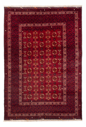 Tapis afghan - Boukhara - 284 x 194 cm - rouge
