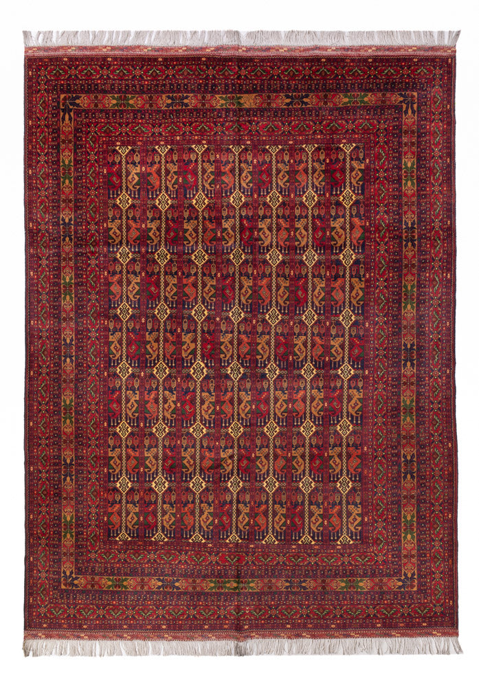 Tapis afghan - 353 x 254 cm - rouille