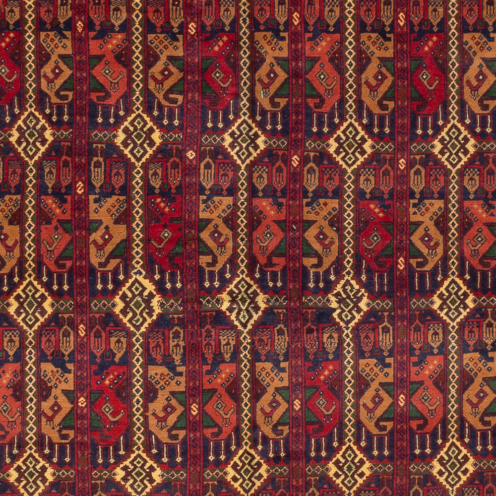 Tapis afghan - 353 x 254 cm - rouille