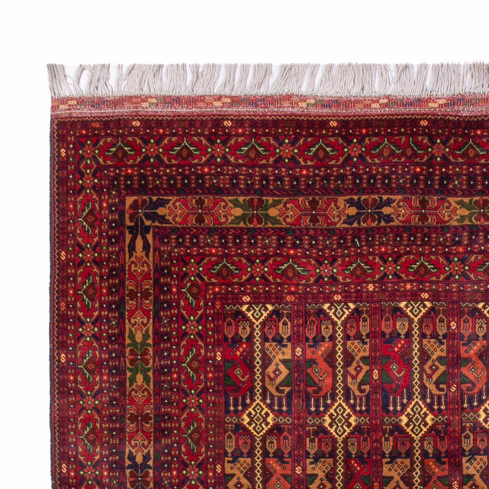 Tapis afghan - 353 x 254 cm - rouille