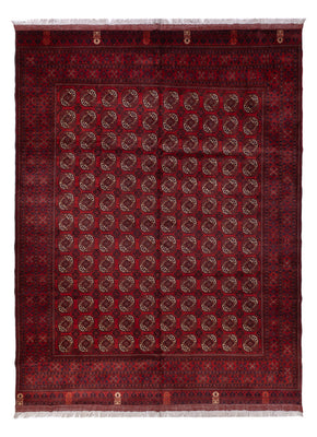 Tapis afghan - Boukhara - 334 x 252 cm - rouge foncé