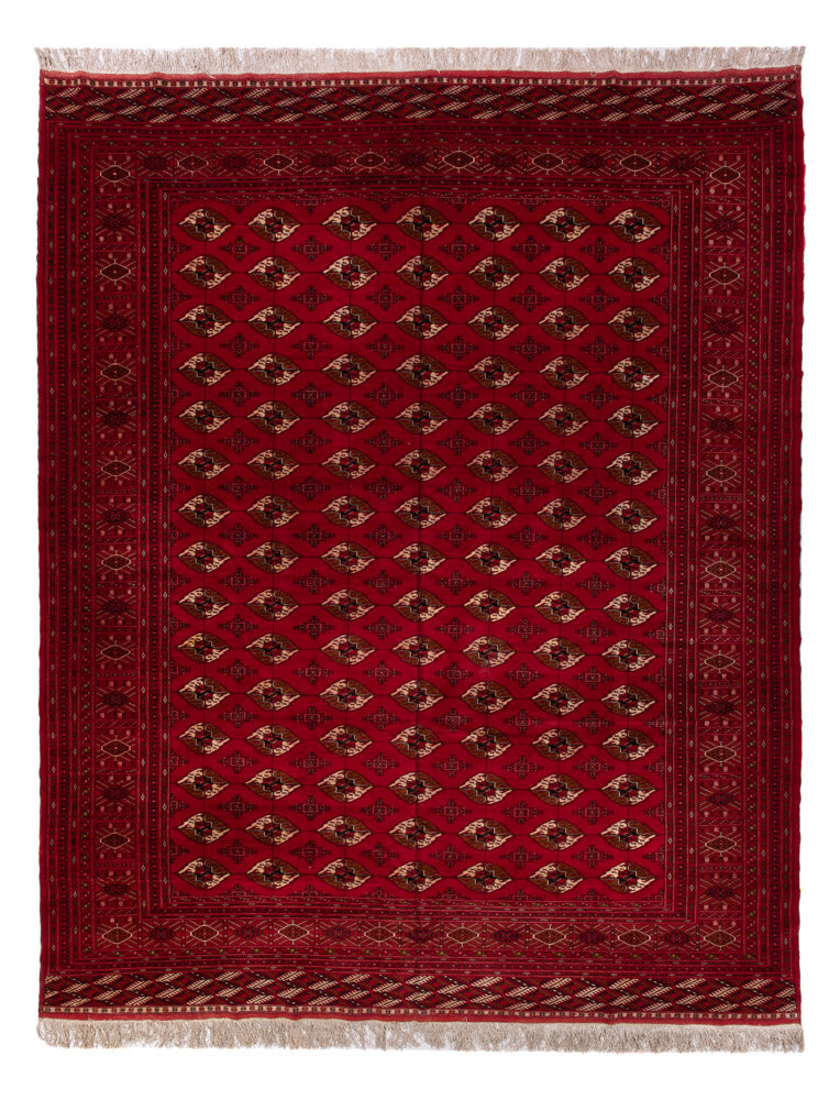 Tapis afghan - Boukhara - 382 x 300 cm - rouge