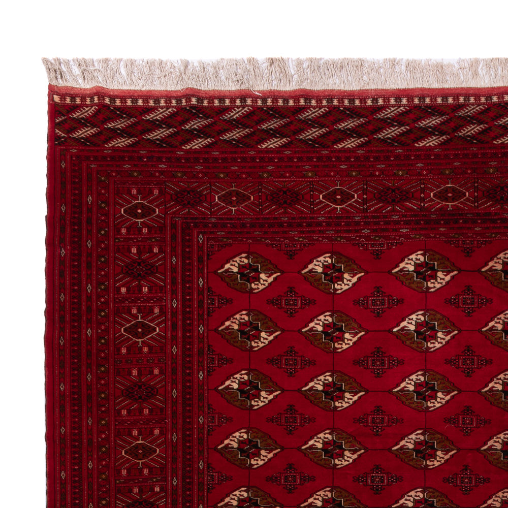 Tapis afghan - Boukhara - 382 x 300 cm - rouge