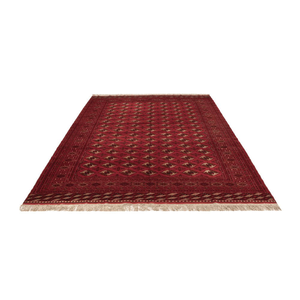 Tapis afghan - Boukhara - 382 x 300 cm - rouge