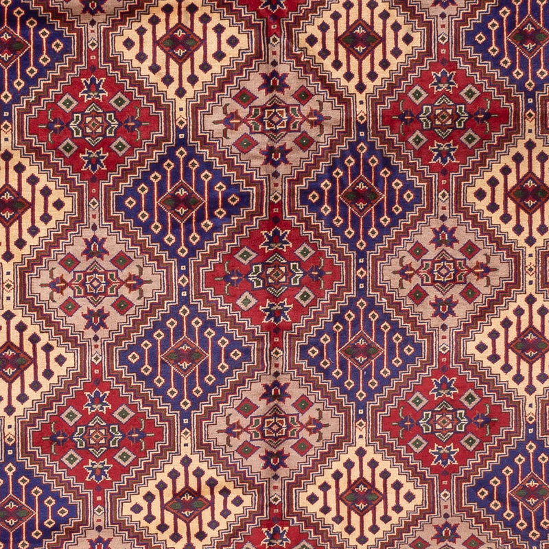 Tapis de couloir Tapis afghan - 403 x 296 cm - beige foncé