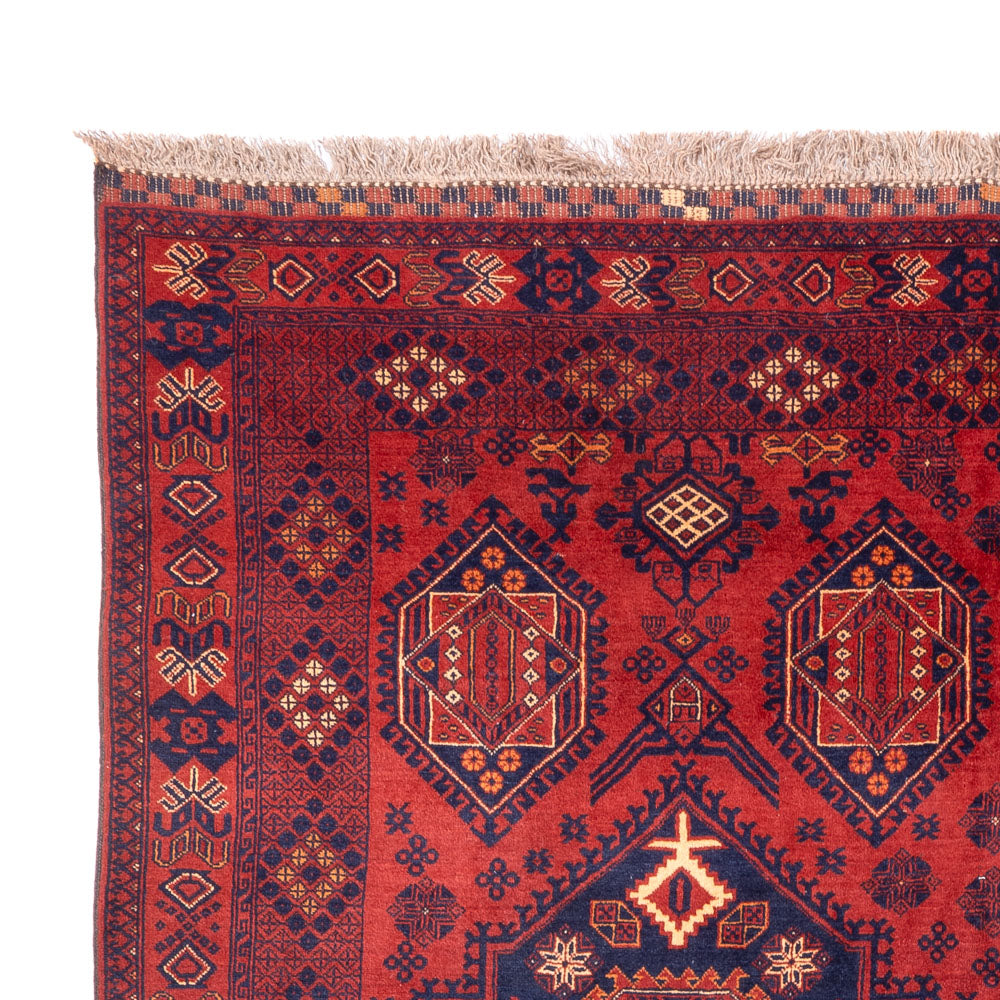Tapis afghan - 303 x 200 cm - rouge