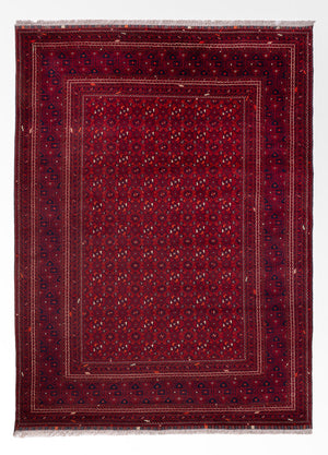 Tapis afghan - Boukhara - 289 x 208 cm - rouge