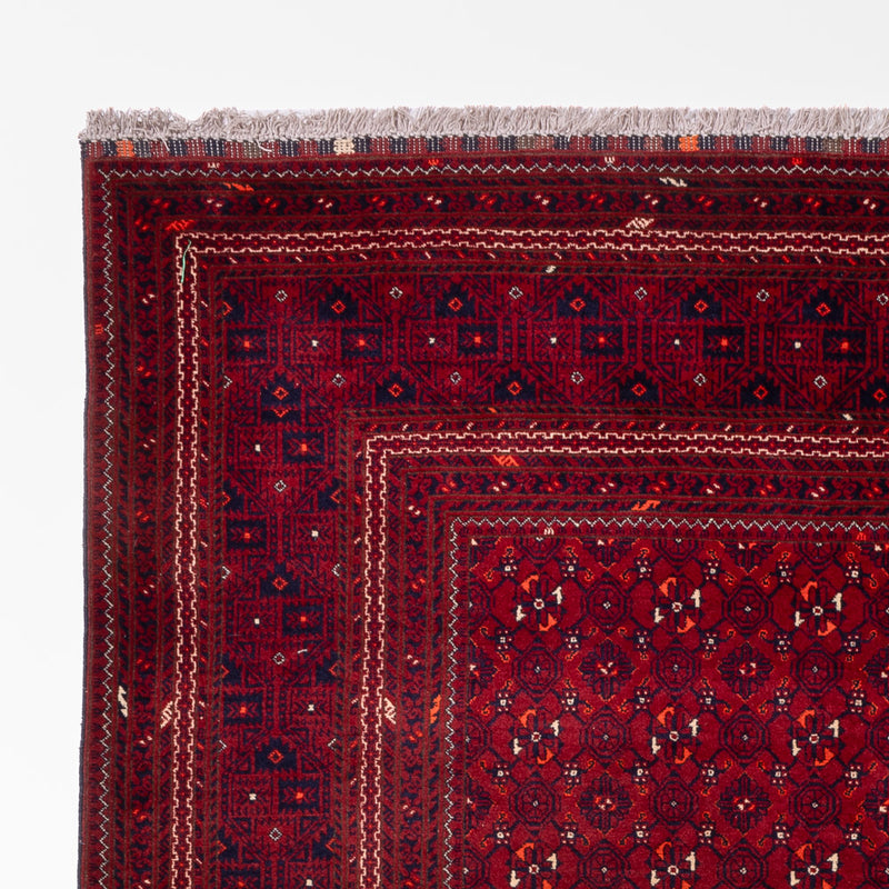 Tapis afghan - Boukhara - 289 x 208 cm - rouge
