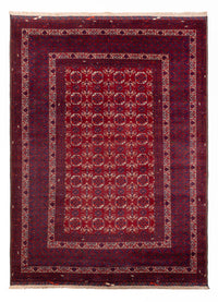 Tapis afghan - Boukhara - 283 x 198 cm - gris foncé