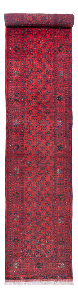Tapis de couloir Tapis afghan - Boukhara - 479 x 89 cm - rouge
