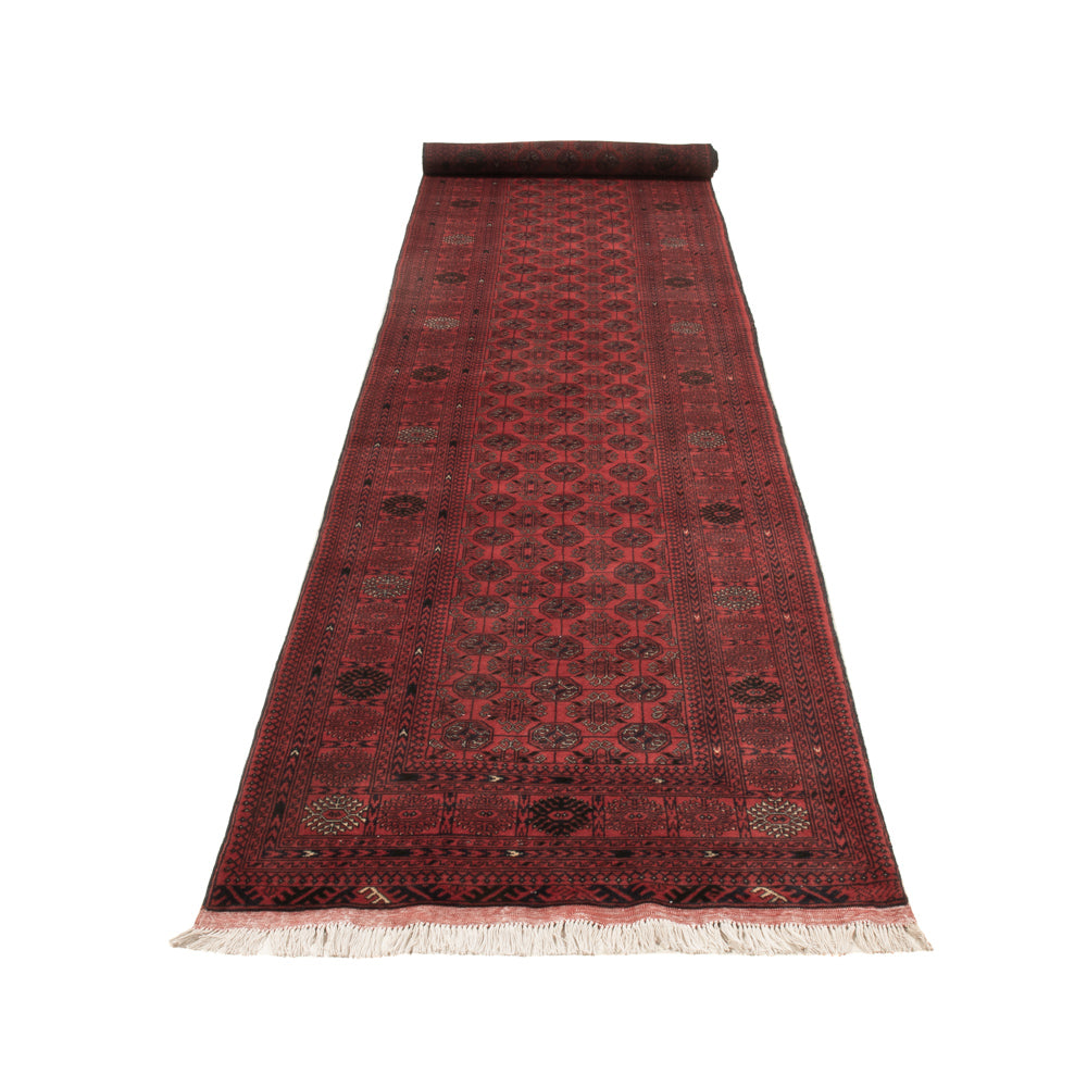 Tapis de couloir Tapis afghan - Boukhara - 479 x 89 cm - rouge