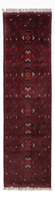 Tapis de couloir Tapis afghan - 295 x 79 cm - rouge