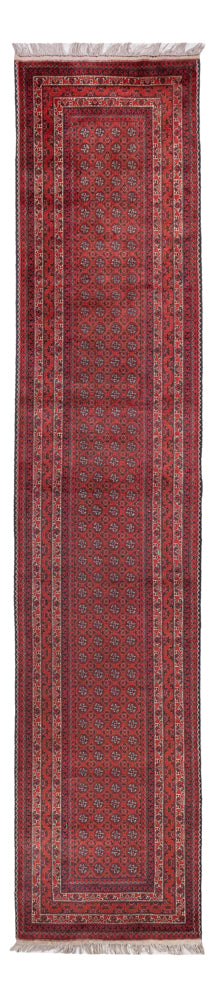 Tapis de couloir Tapis afghan - Boukhara - 376 x 75 cm - rouge