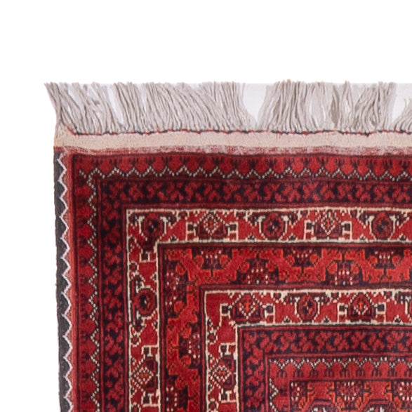 Tapis de couloir Tapis afghan - Boukhara - 376 x 75 cm - rouge