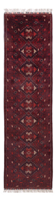 Tapis de couloir Tapis afghan - 300 x 79 cm - rouge