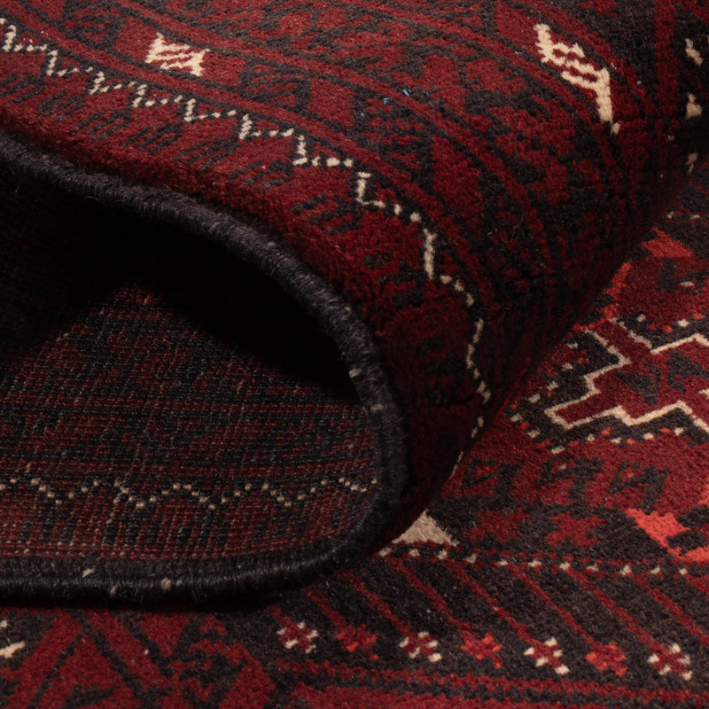 Tapis de couloir Tapis afghan - 300 x 79 cm - rouge