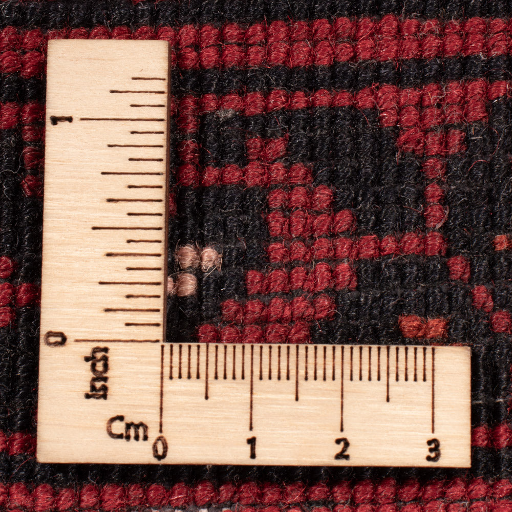 Tapis de couloir Tapis afghan - 388 x 77 cm - rouge