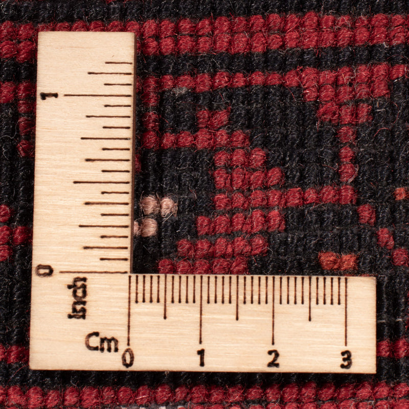 Tapis de couloir Tapis afghan - 388 x 77 cm - rouge