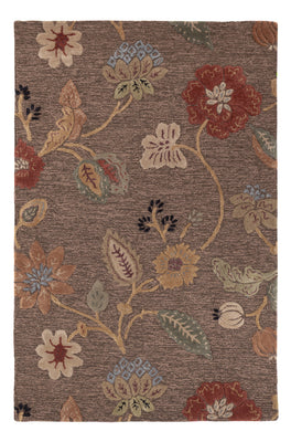 Wollteppich - 185 x 120 cm - silber