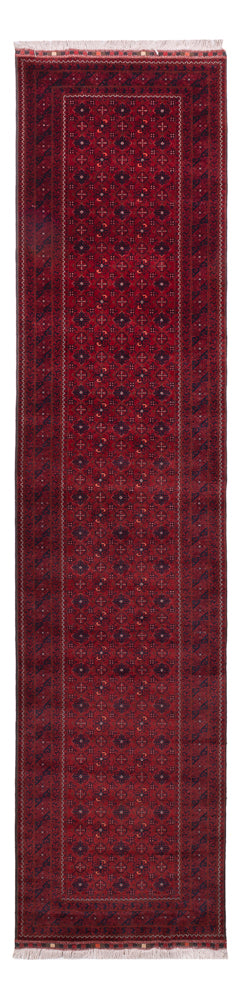 Tapis de couloir Tapis afghan - 384 x 84 cm - rouge