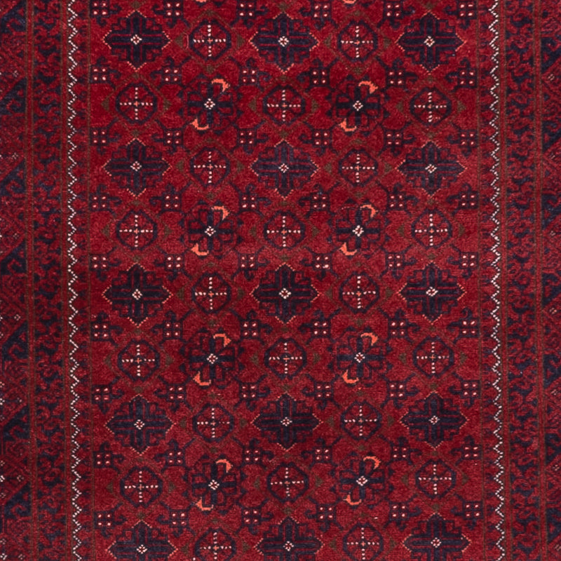 Tapis de couloir Tapis afghan - 384 x 84 cm - rouge