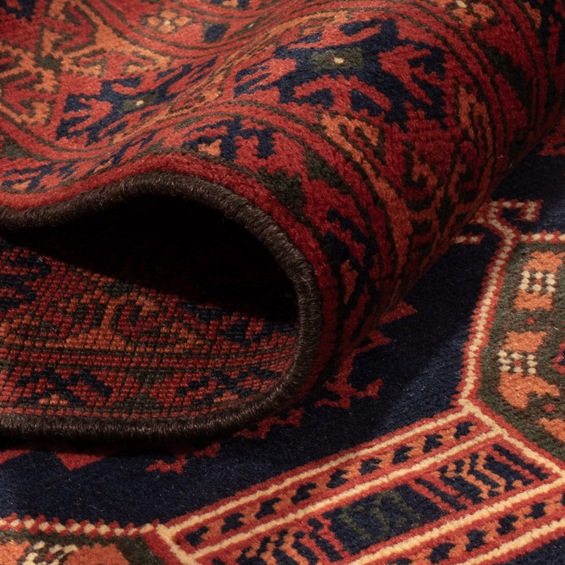 Tapis de couloir Tapis afghan - 409 x 86 cm - beige foncé