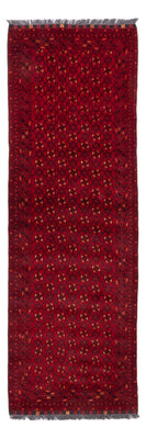 Tapis de couloir Tapis afghan - 277 x 89 cm - rouge