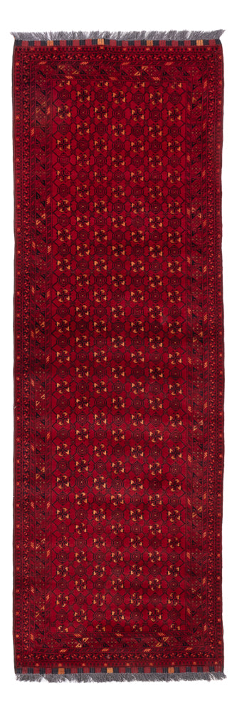 Tapis de couloir Tapis afghan - 277 x 89 cm - rouge