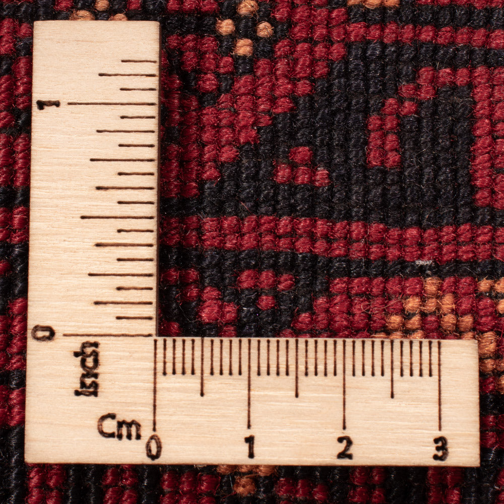 Tapis de couloir Tapis afghan - 277 x 89 cm - rouge