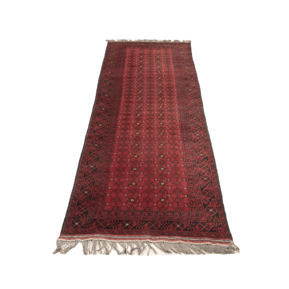 Tapis de couloir Tapis afghan - Boukhara - 285 x 78 cm - rouge
