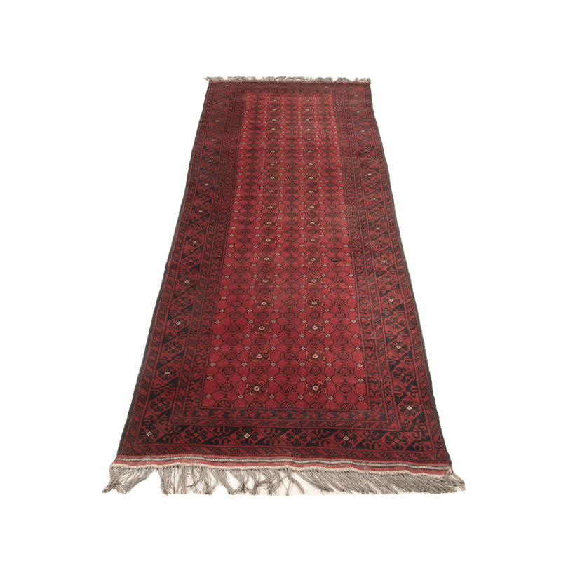Tapis de couloir Tapis afghan - Boukhara - 285 x 78 cm - rouge